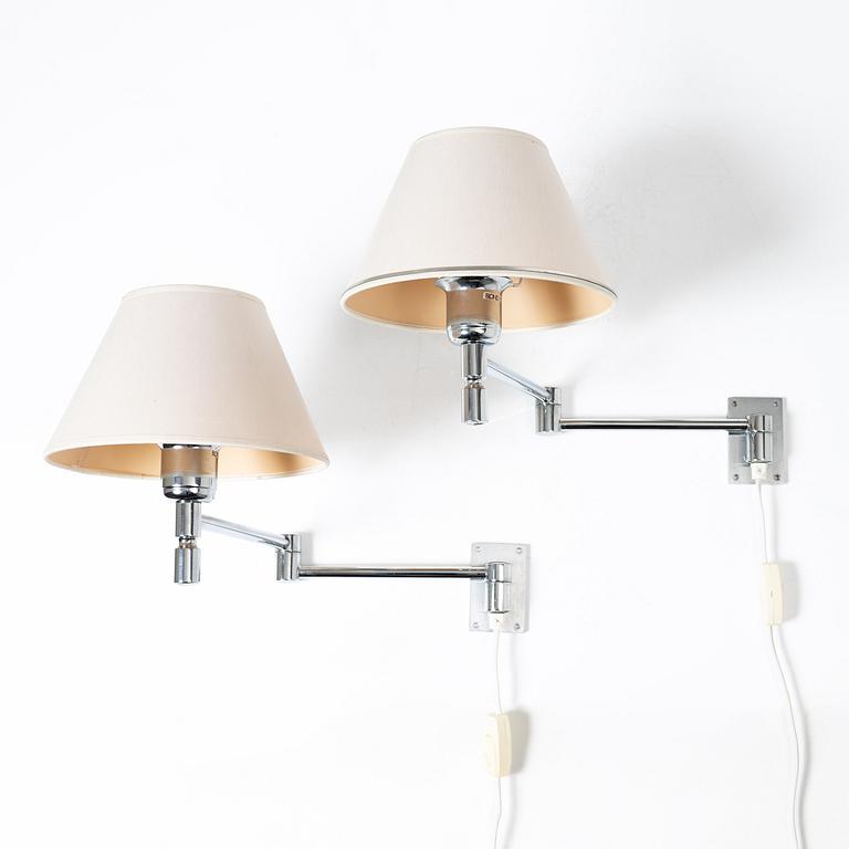 A pair of wall lamps, Blond Belysning, Värnamo.