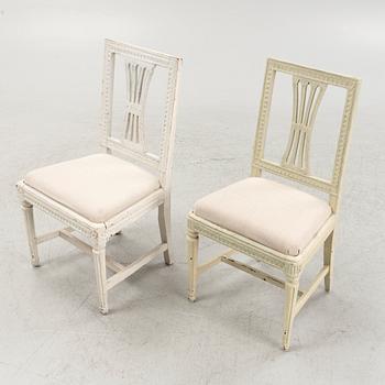 A set of four late Gustavian chairs, circa 1800.