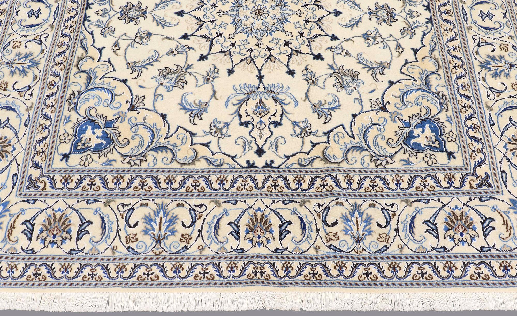 A rug, Nain part silk, ca 197 x 197 cm.