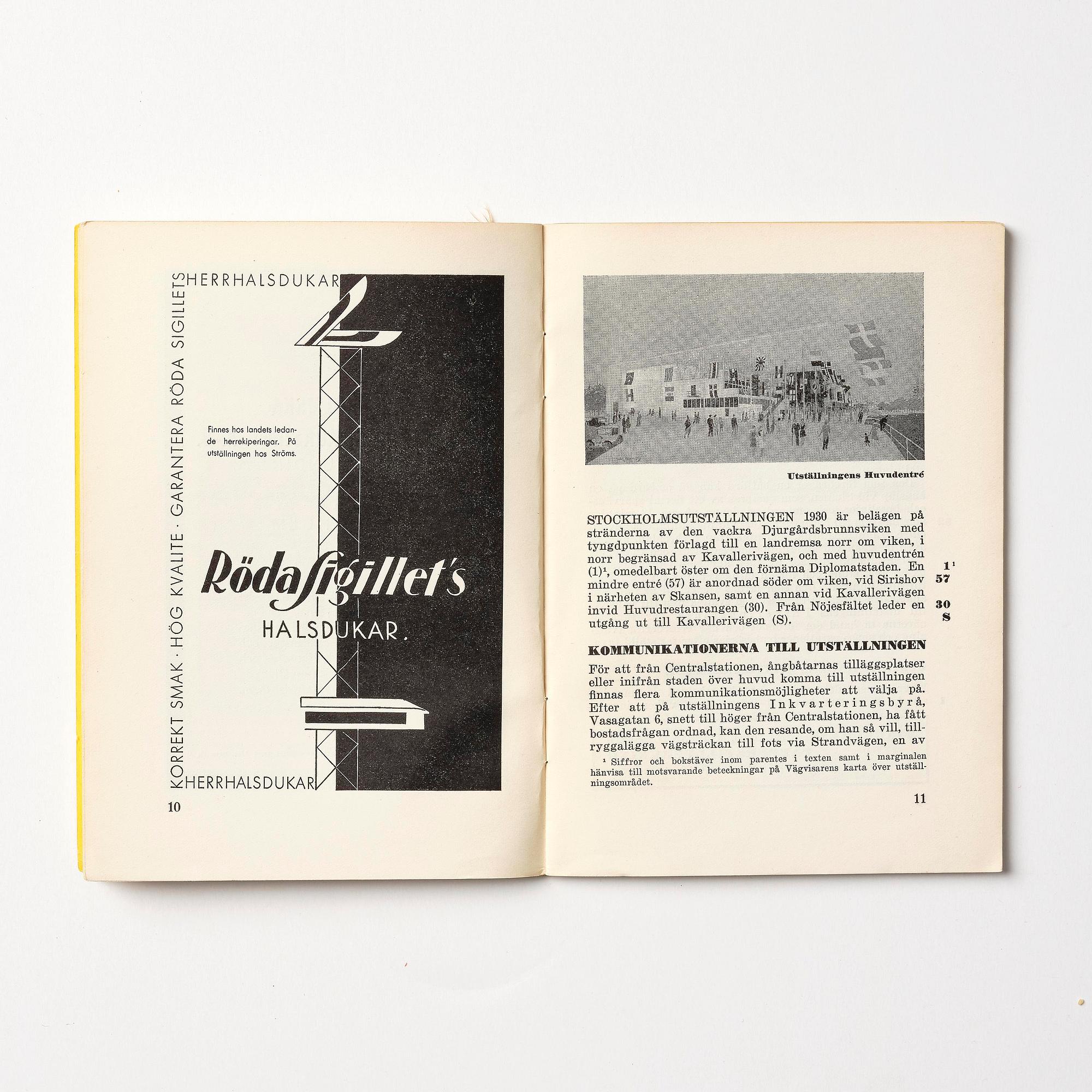 Stockholm Exhibition 1930, catalogue and brochures, three