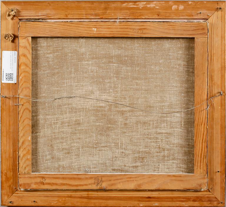 OKÄND KONSTNÄR, olja på duk, uppfodrad, 1800-tal.