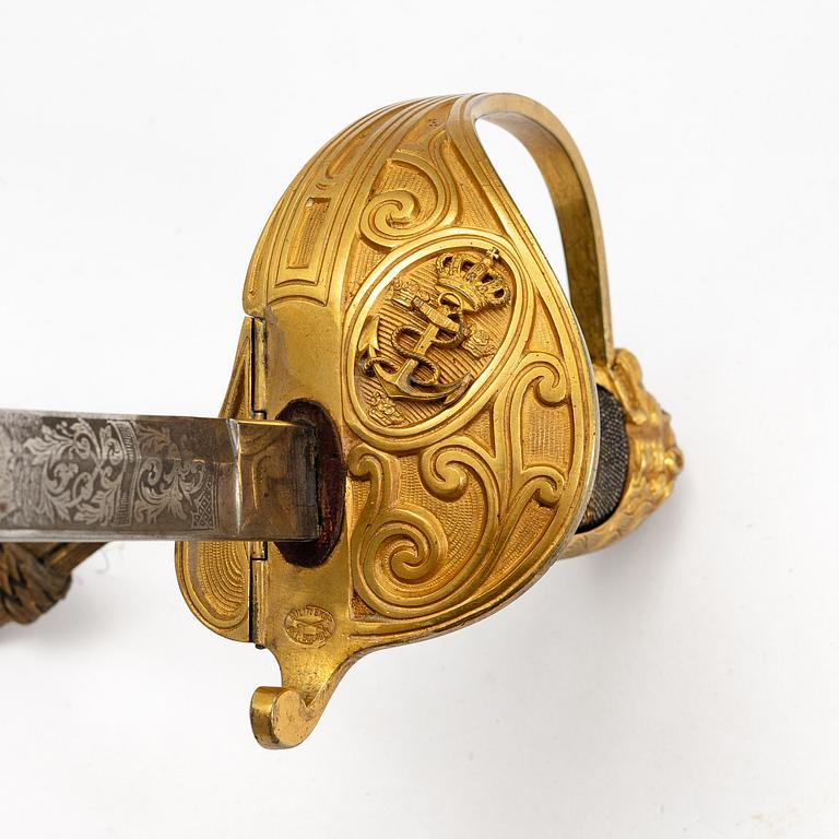A Swedish naval officer's sword 1878 pattern.