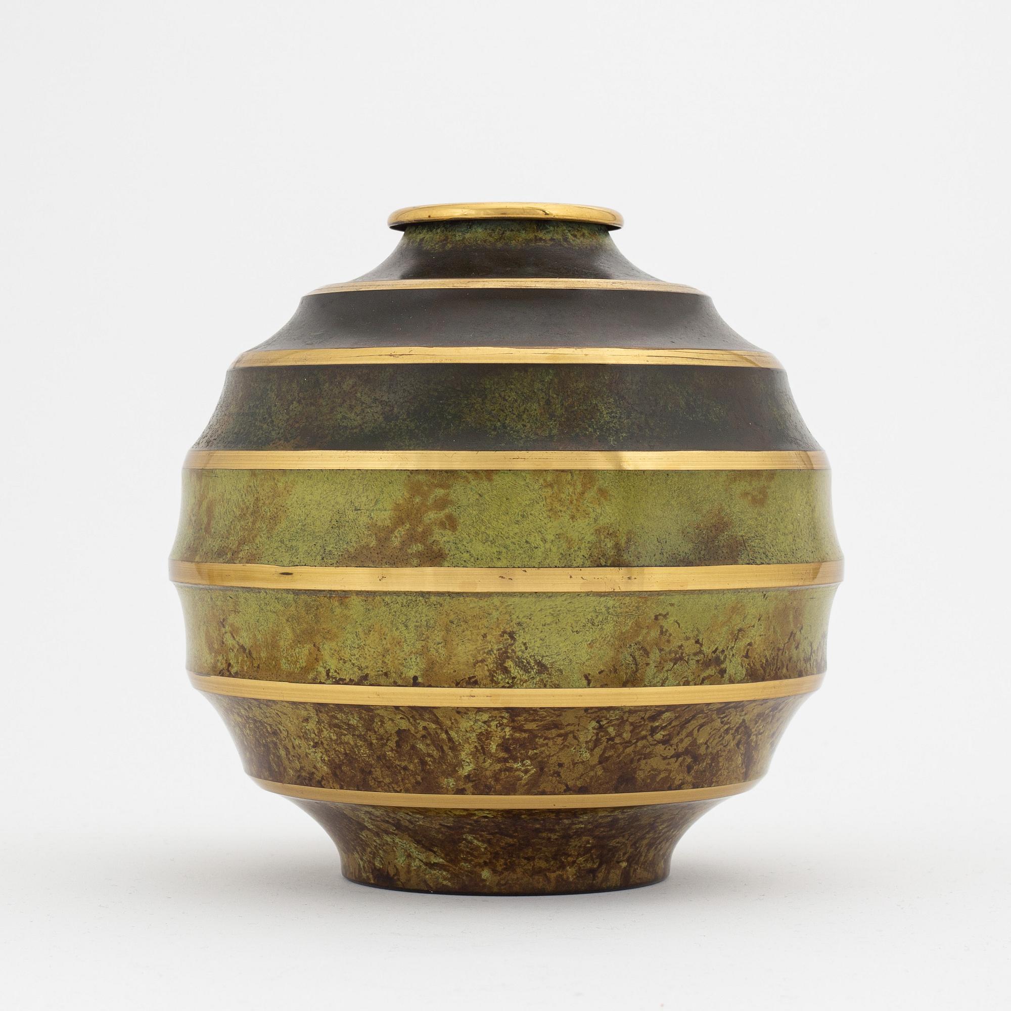 Ä bronze Art Deco vase, Svenska Metallverken, 1920's/1930's.