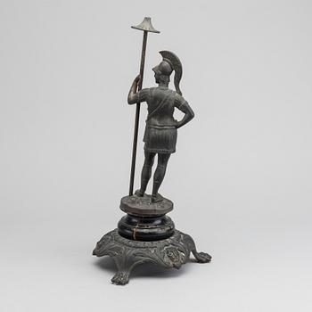 SKULPTUR, patinerad metall.  A.M Nacht 6821. Omkring 1900.