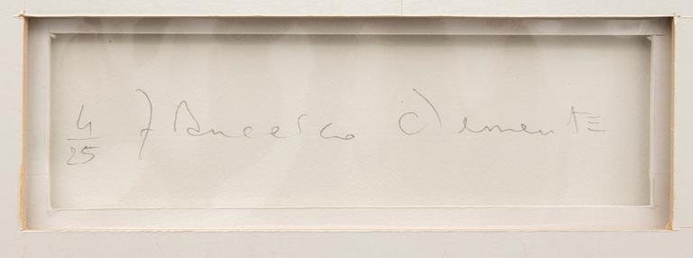 Francesco Clemente, aquatint softground signed and numbered 4/25.