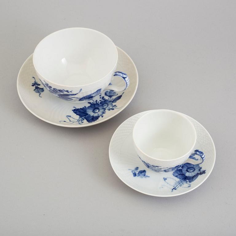 A 83 pcsporcelin service, 'Blå Blomst', Royal Copenhagen, Denmark, second half of the 20th century.