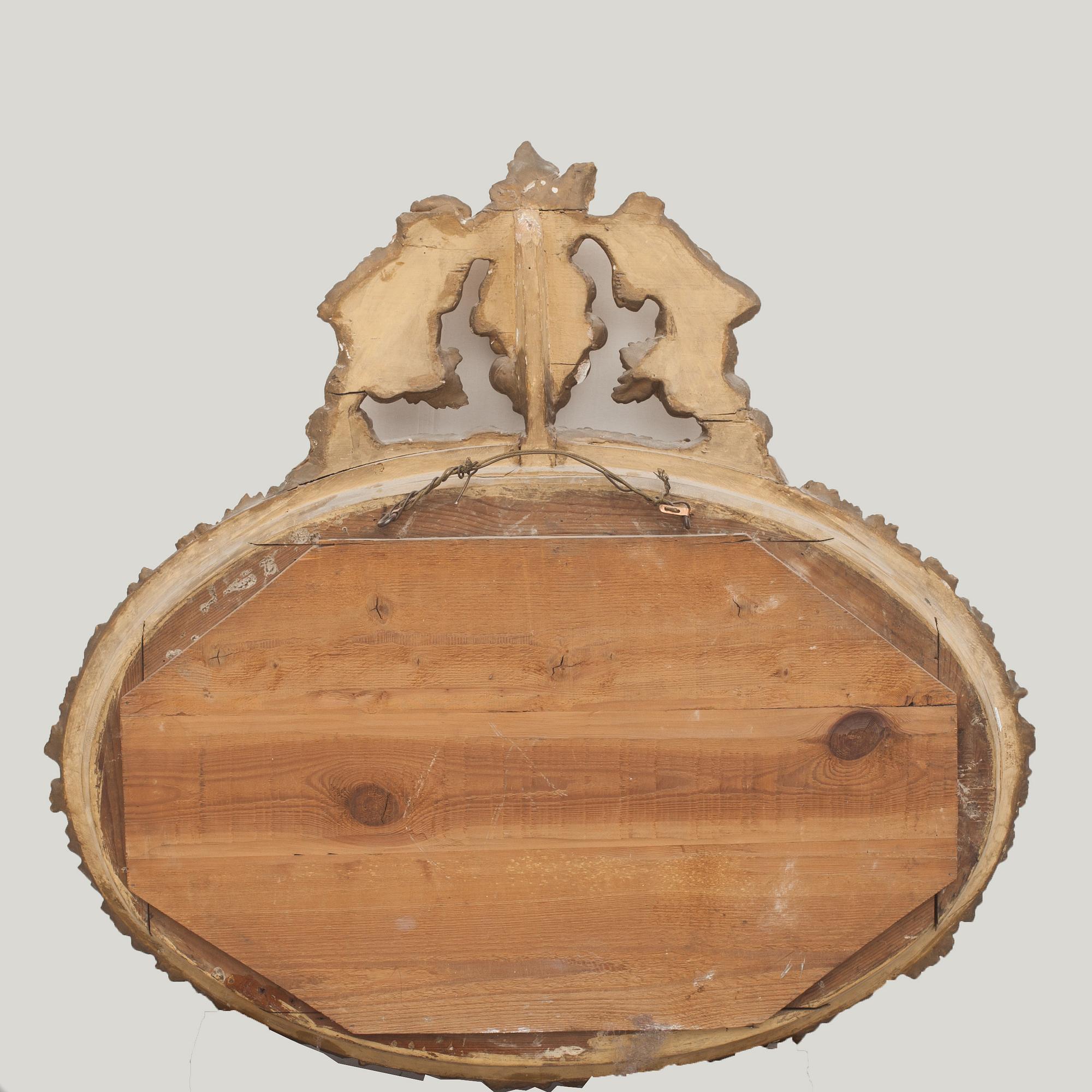 SPEGEL, förgylld, 1800-tal.