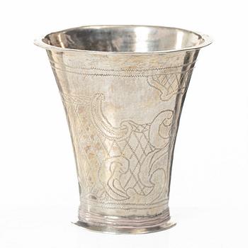A Swedish silver beaker, marks of Otto Henrik Sjöberg, Falun 1747.