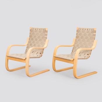 Alvar Aalto, nojatuolipari malli 406 Artek 1970-luku.