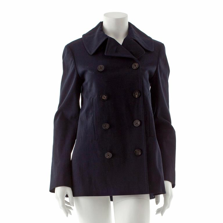 RALPH LAUREN, a navy blue cotton jacket.