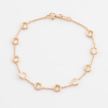 Brilliant cut diamond bracelet.