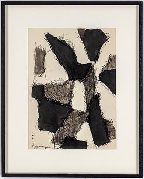 OLLE BONNIÉR, ink on paper, signed and dated 16.6-57.