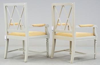 KARMSTOLAR, ett par, 1800-tal.