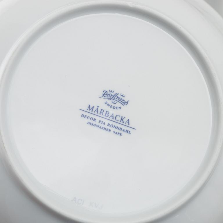 Pia Rönndahl, a 51-piece 'Mårbacka' porcelain service, Rörstrand.