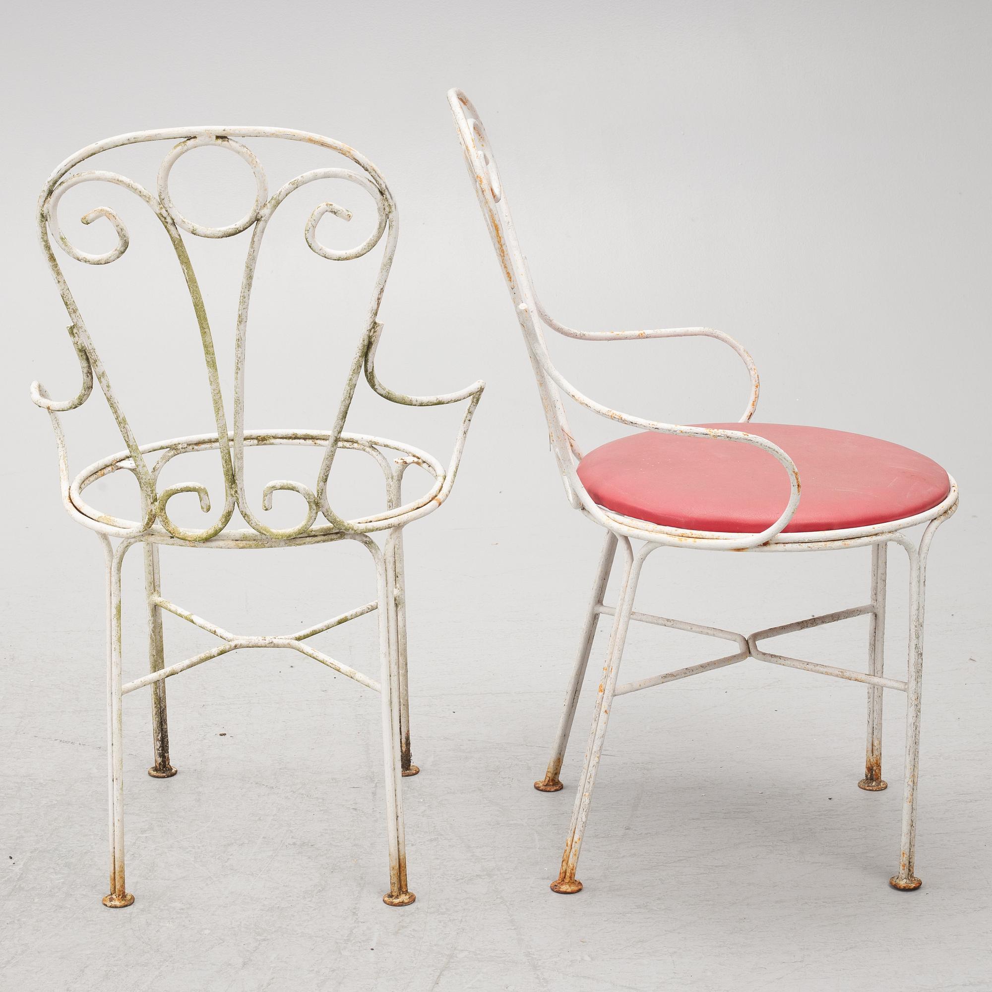 Garden chairs, 4 pcs, second half of the 20th century.