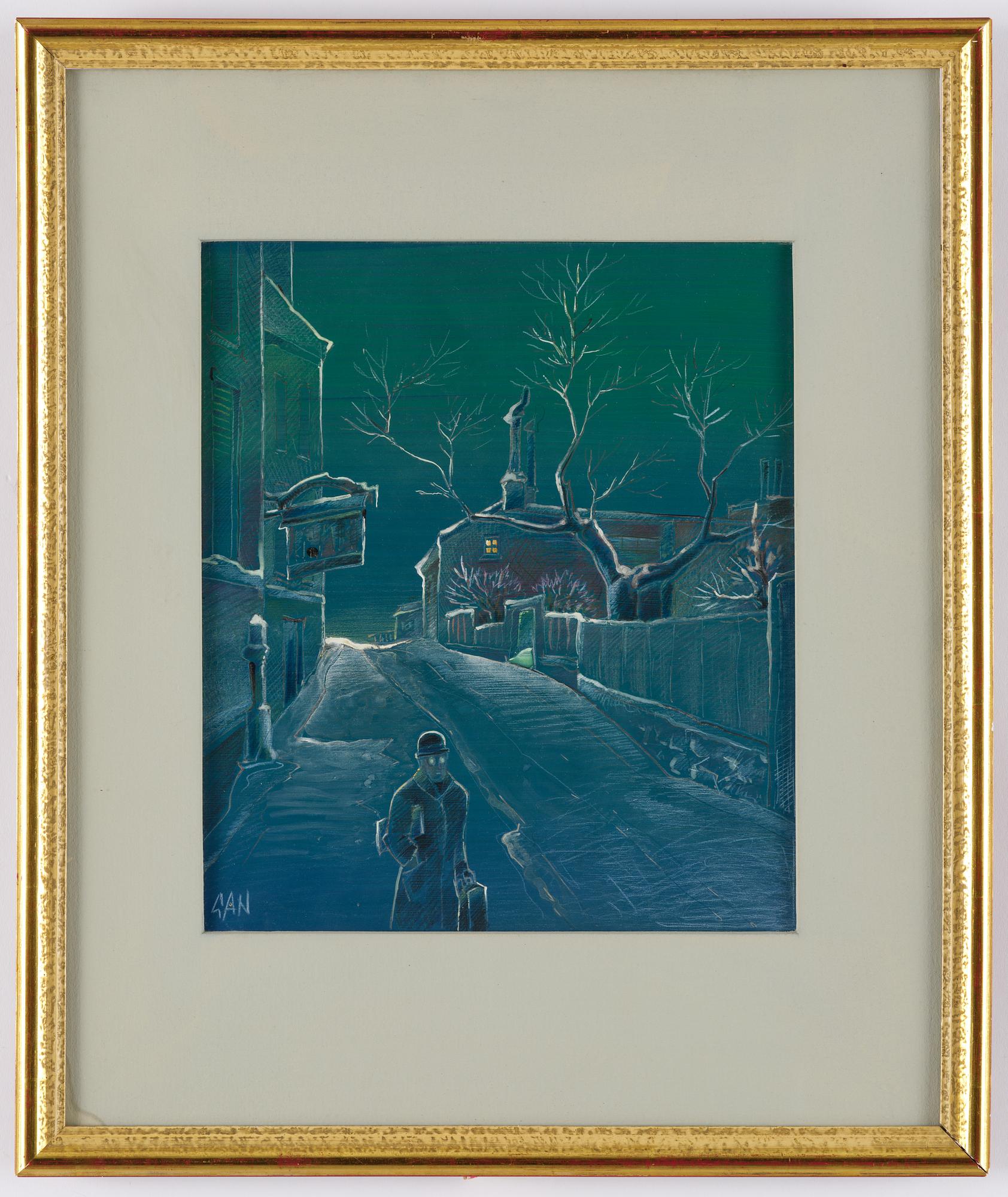 Gösta Adrian-Nilsson, Street view at night.