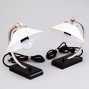 A pair of table lamps, Germany.