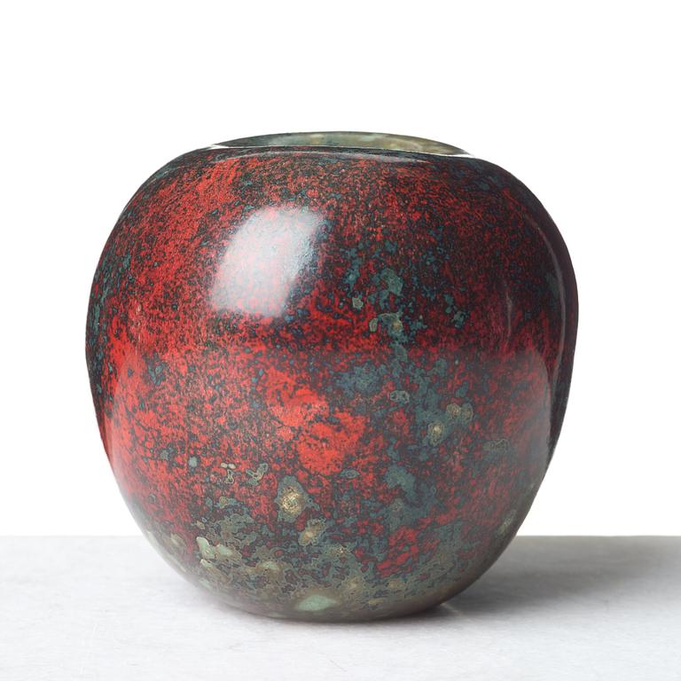 Hans Hedberg, a faience sculpture of an apple, Biot, France.