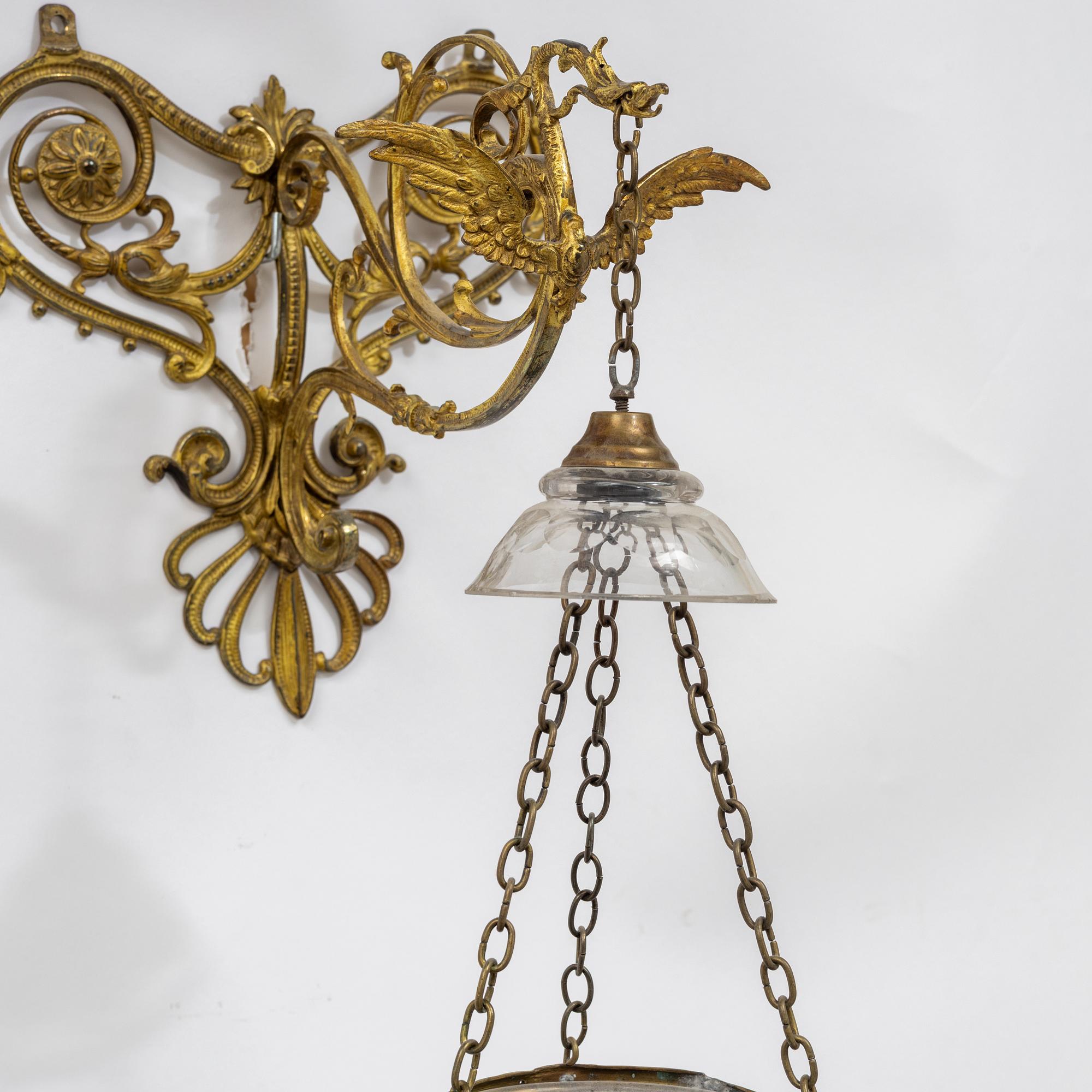 A late 19th century wall lantern.