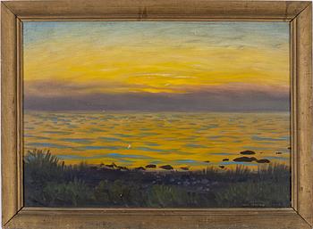 Oskar Bergman, oil on panel, signed and sated 1935.