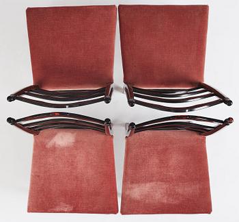Gunnar Asplund, a set of eight chairs, for the staffroom at Karlshamn Secondary School, Sweden, ca 1912-1918.