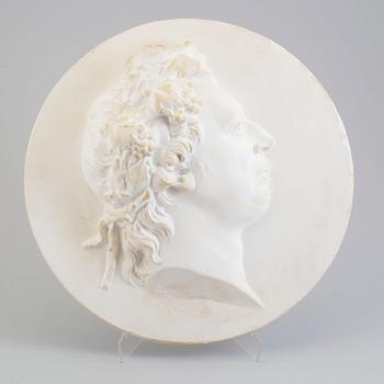 JOHAN TOBIAS SERGEL, efter, medaljong av gips, 1900-tal.