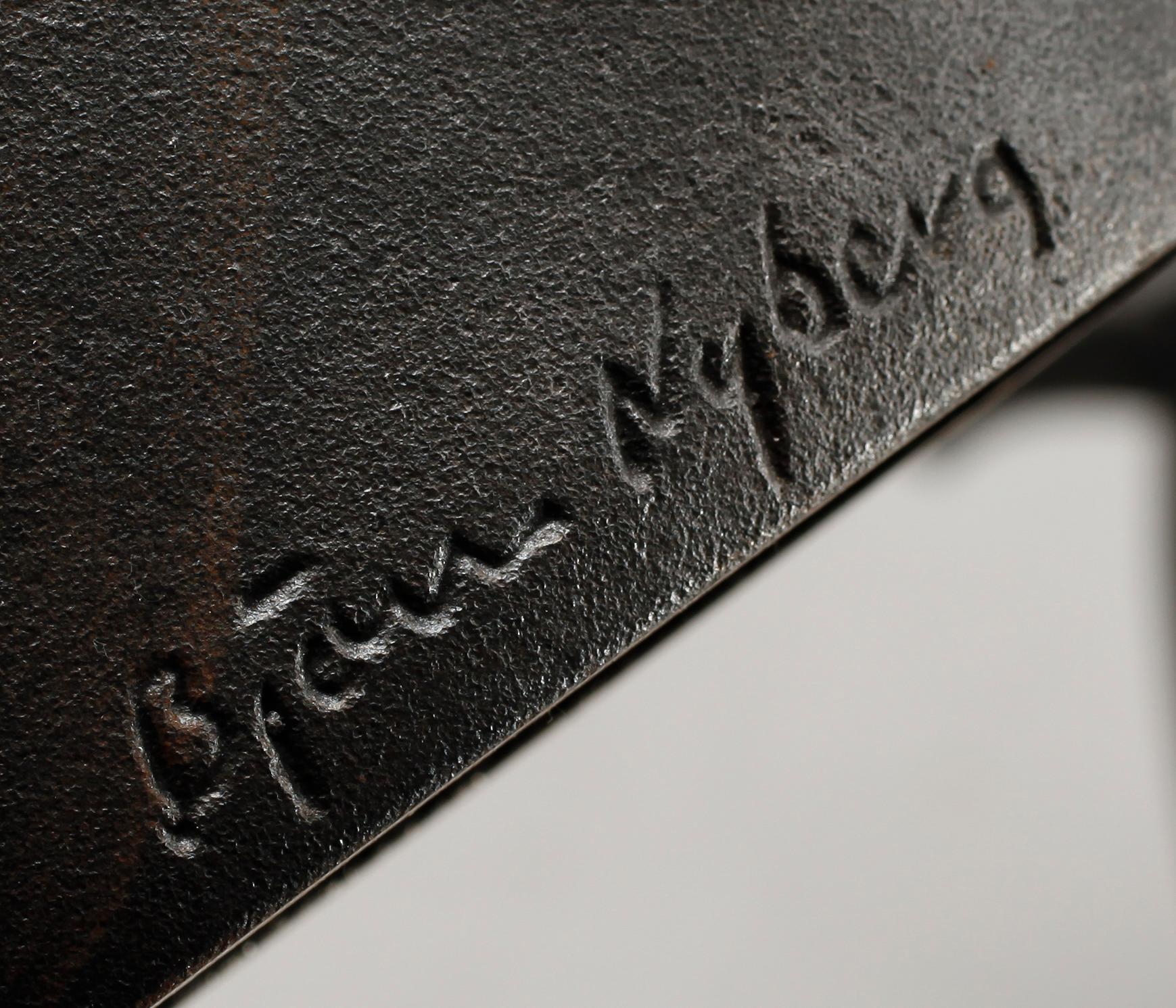 BJÖRN NYBERG, skulpturer, 2 st, järn, signerade.