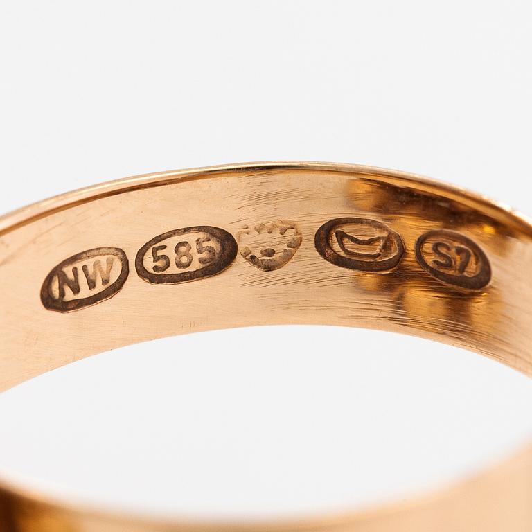 Ring "Kevät", 14K guld. Westerback, Helsingfors 1971.