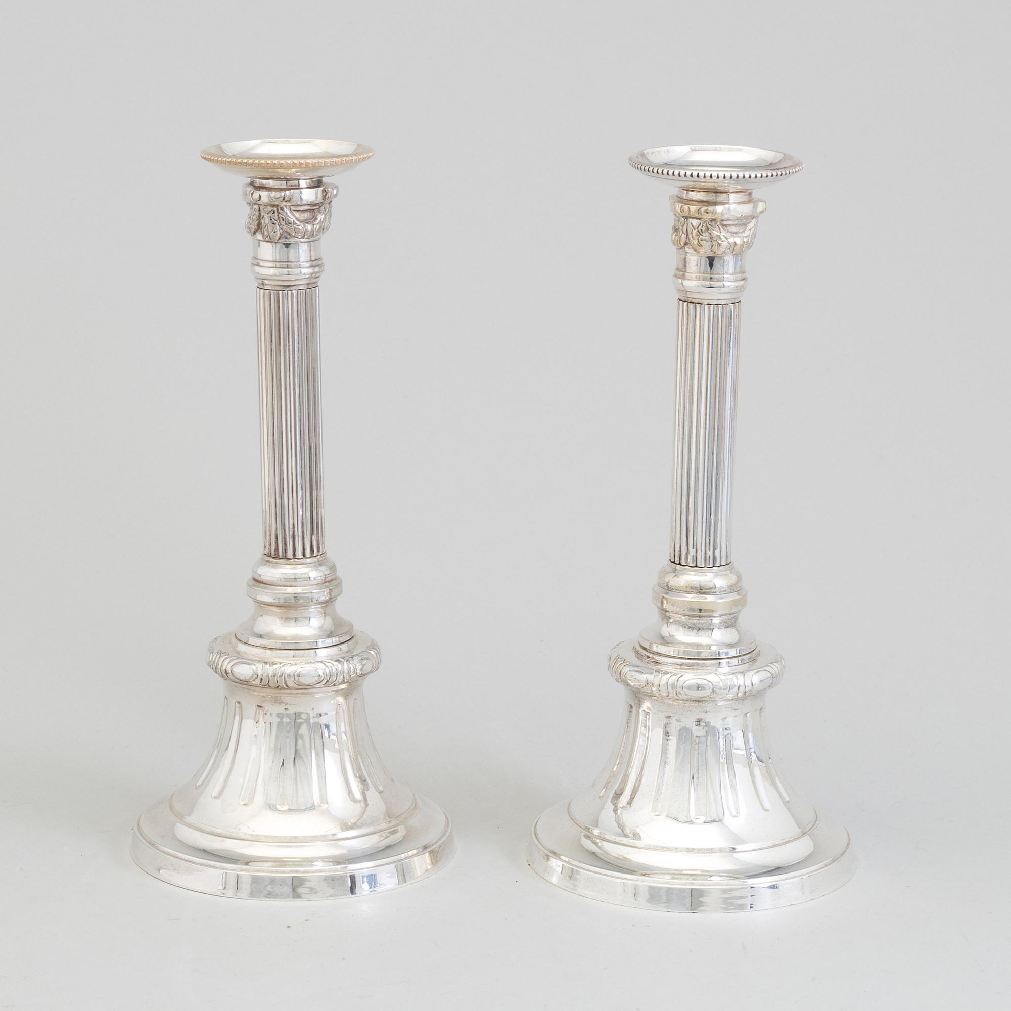 A pair of silverplated candelabra, "Väsby" of the IKEA 18th century series, late 20th century.