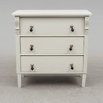 A late 19th century painted chest of drawers.
