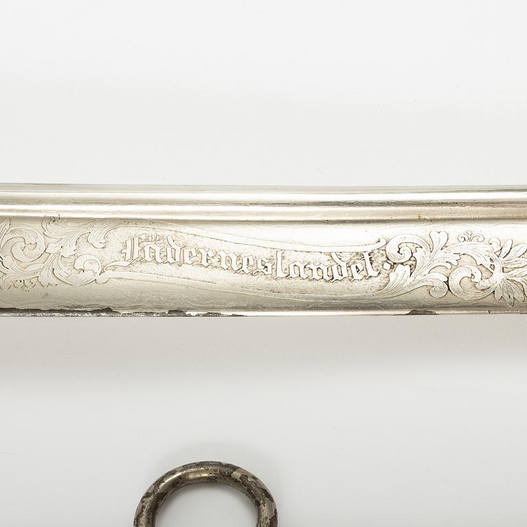 Sabel, svensk, m/1859 för infanteriofficer, med balja.