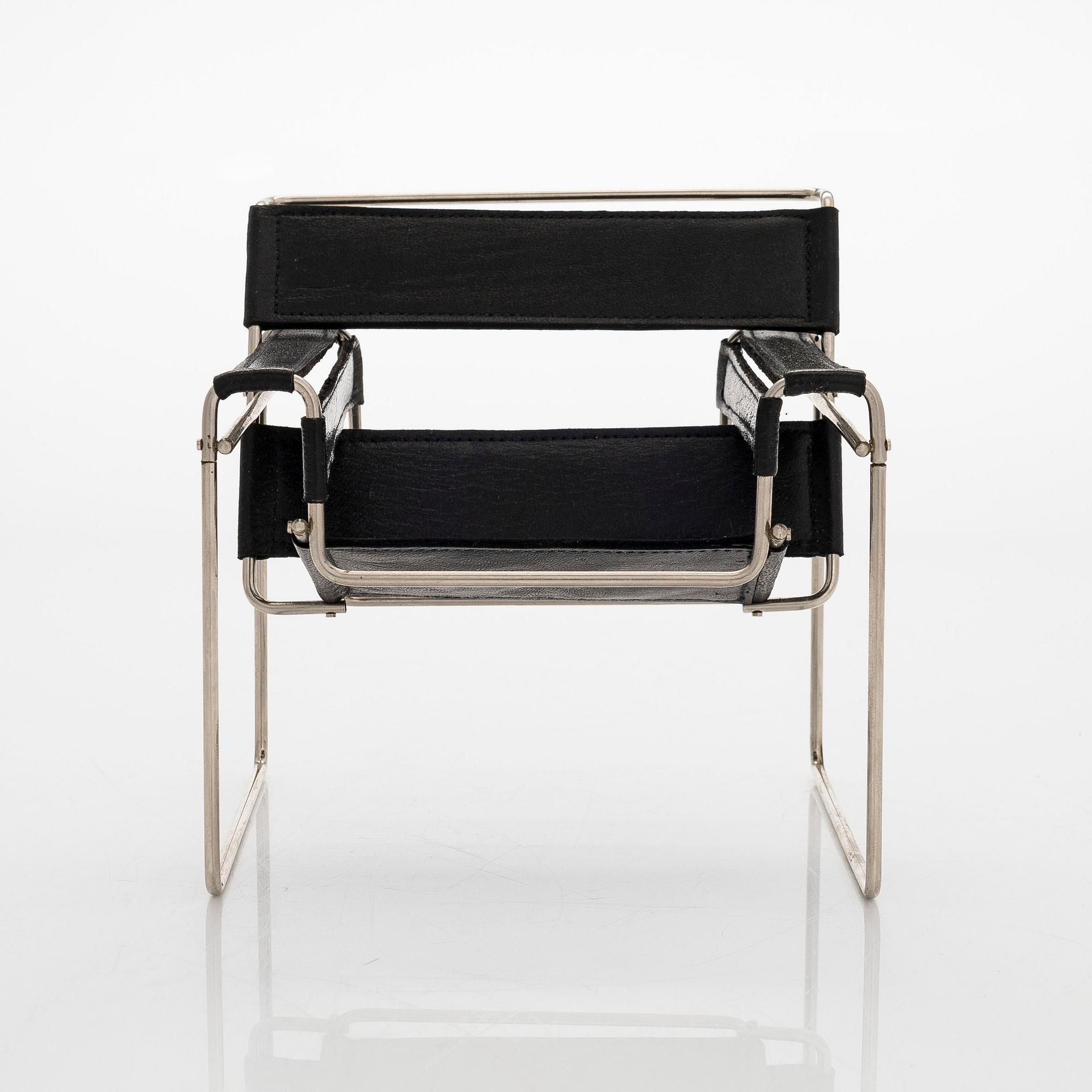 A miniature 'Wassily' chair, Marcel Breuer, Vitra Design Museum.