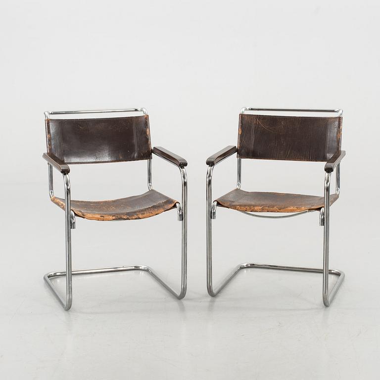 MARCEL BREUER, a pair of "B34" Thonet armchair.