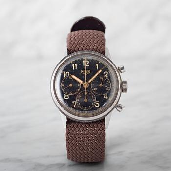 22. HEUER, chronograph, "Gilt".