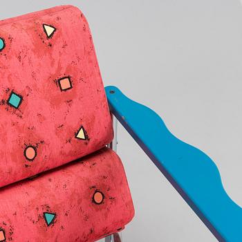 Yrjö Kukkapuro, A 1980s  'Experiment' open armchair for Avarte, Finland.