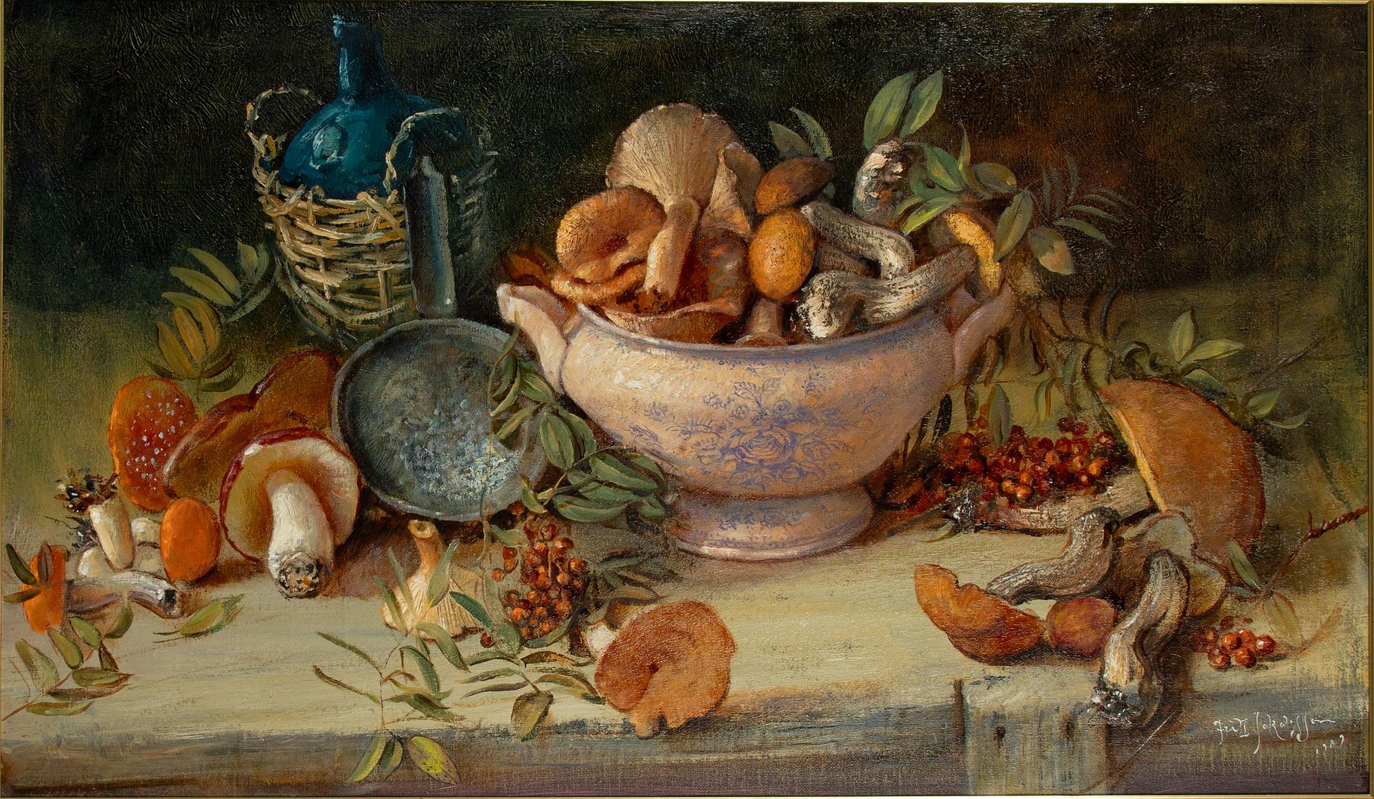 Fritz Jakobsson, Still Life with Mushrooms.