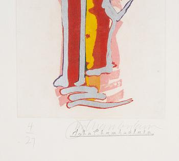 John Chamberlain, etchings on paper with silkscreen, 3, signed 4/27.
