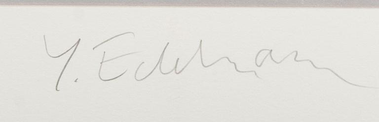 Yrjö Edelmann, a signed colour lithograph.