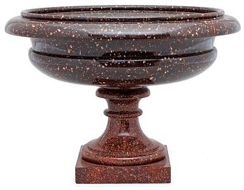 565. A Swedish Empire 19th century porphyry bowl.