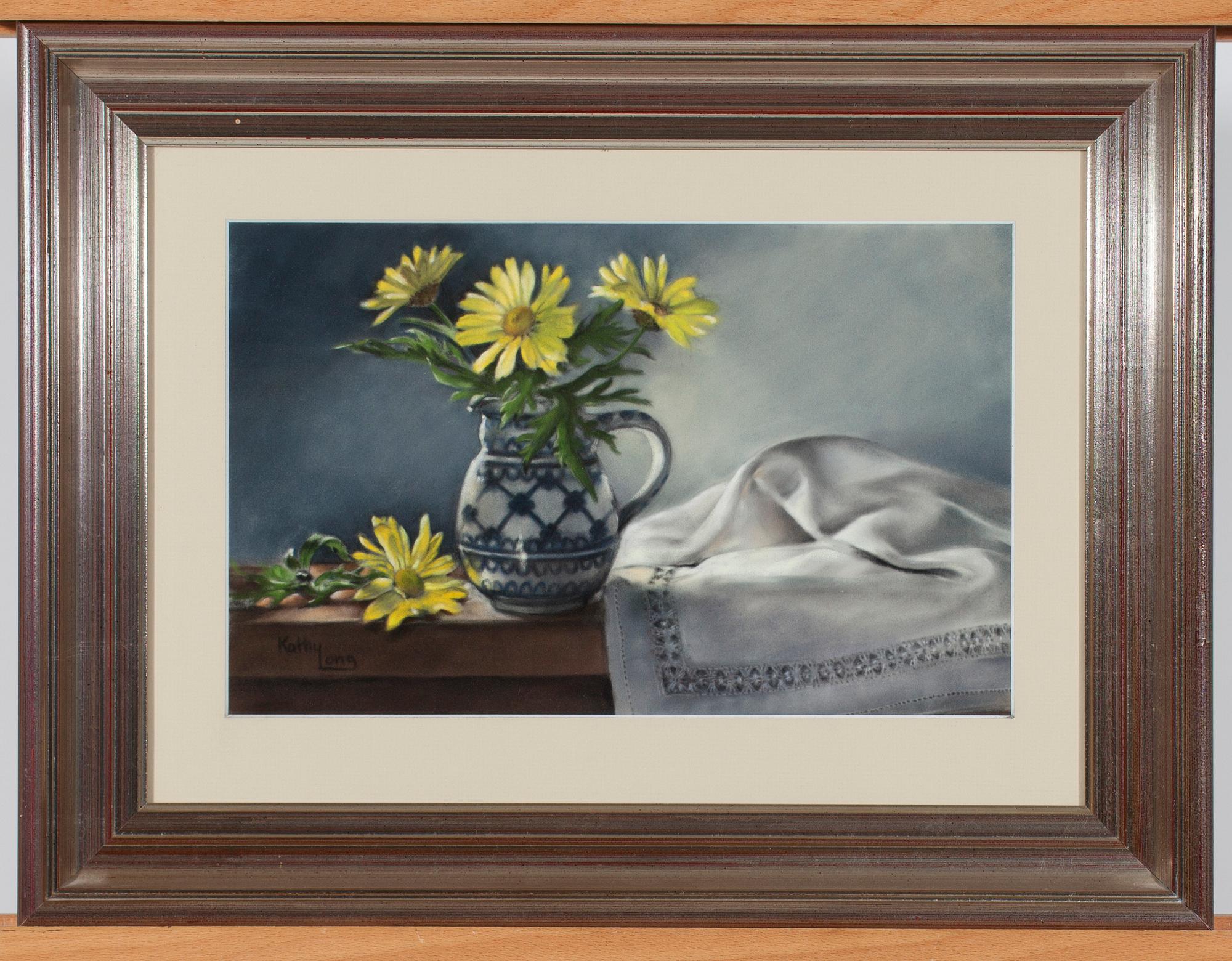 KATHY LONG, pastell, signerad.