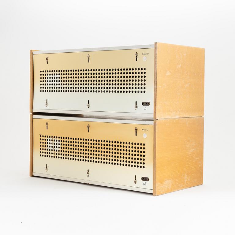 Dieter Rams, a pair of speakers, model 'L1', Braun, designed in 1960.