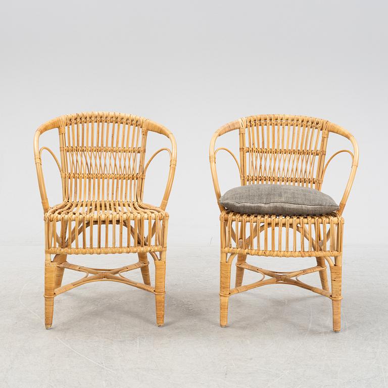 A set of eight bamboo and rattan chairs, Sika, Denmark.