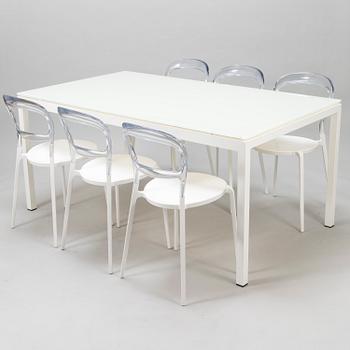 RUOKAPÖYTÄ JA 6 TUOLIA, Calligaris, Italien, 2000-tal.