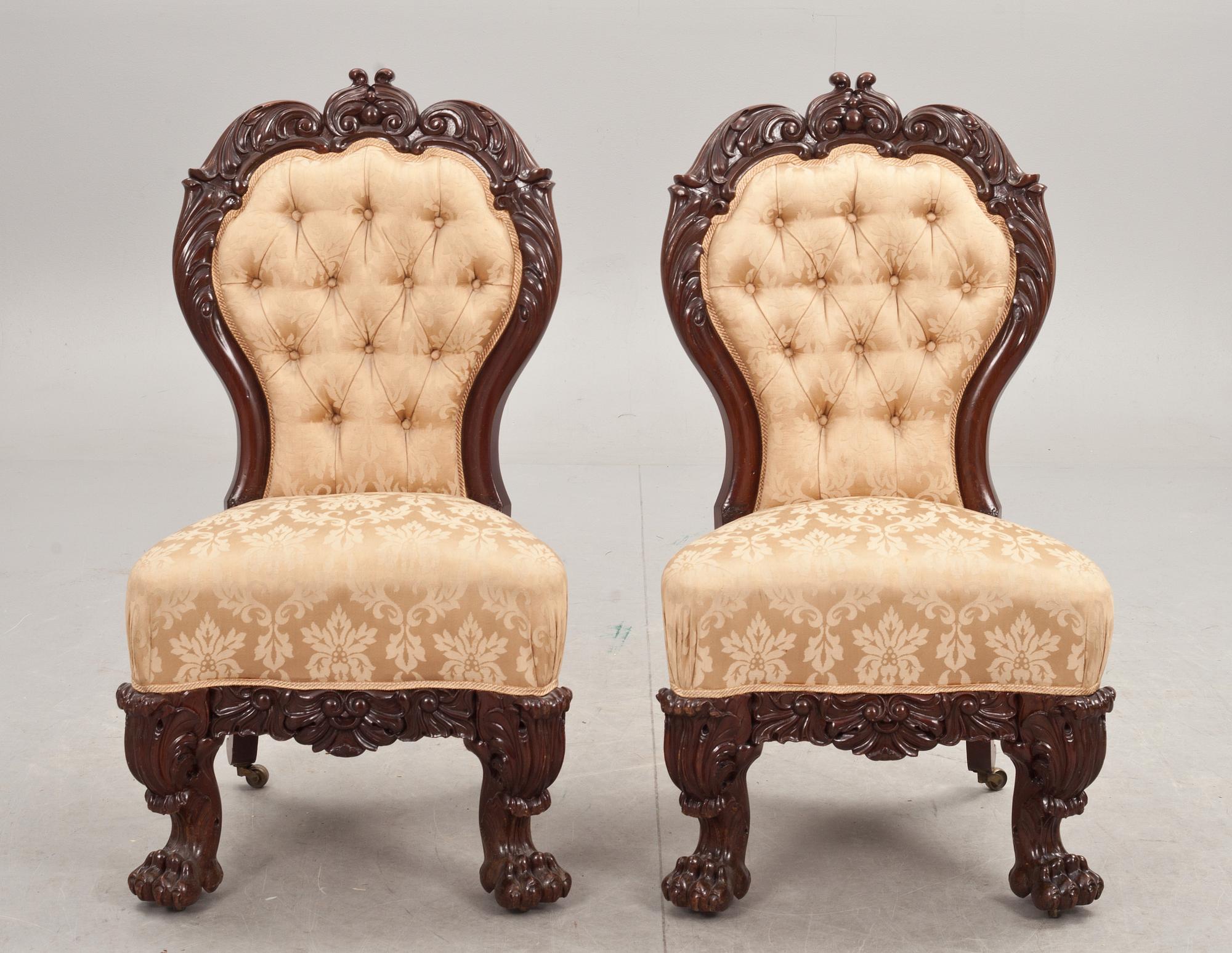 STOLAR, ett par, nyrokoko, 1800-talets andra hälft.