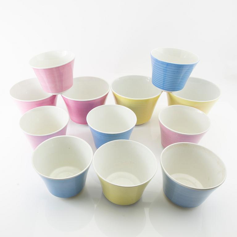 Stig Lindberg, ytterfoder 12 st "Colores" Gustavsberg flintgods.