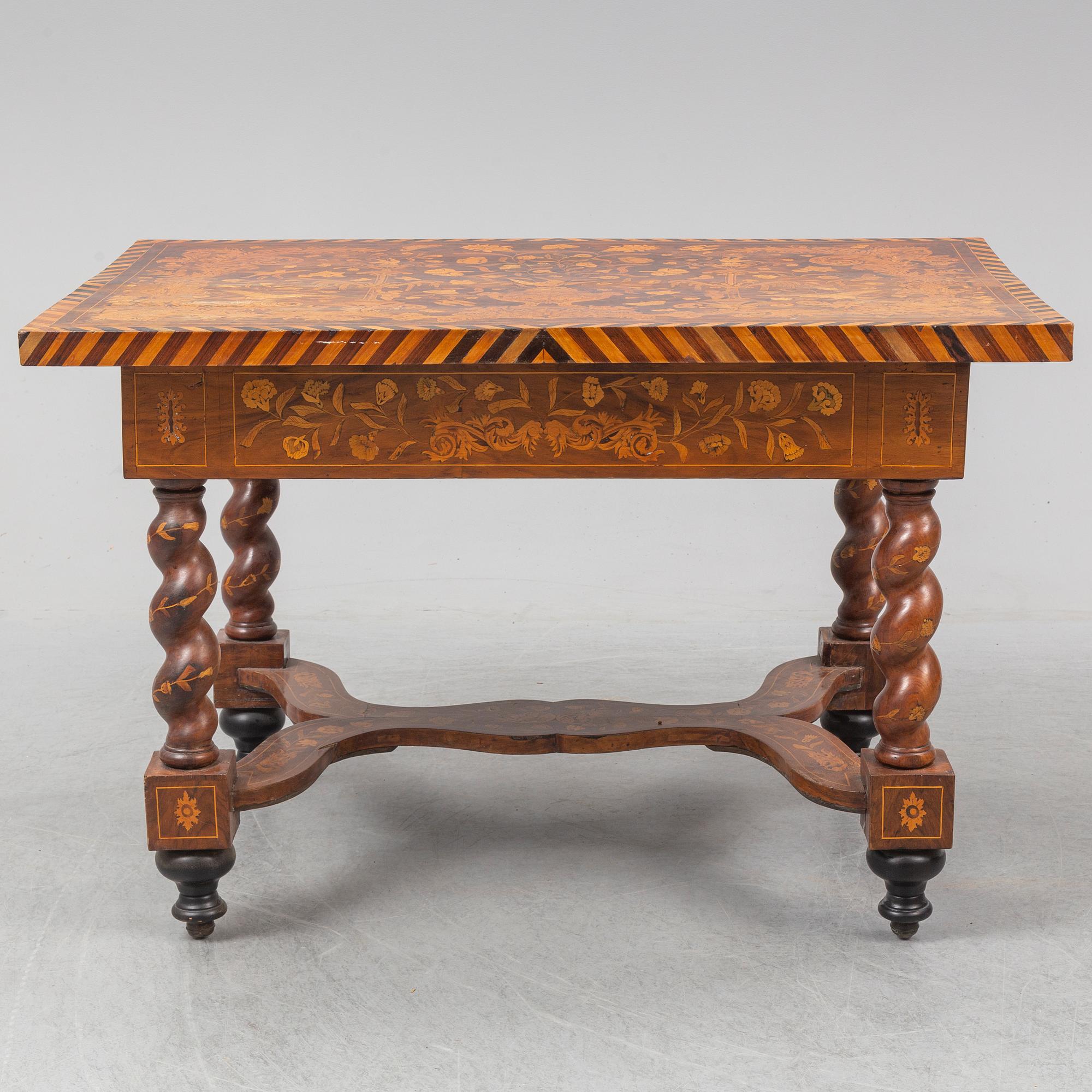 Table, Dutch Baroque style, second half of the 19th century.