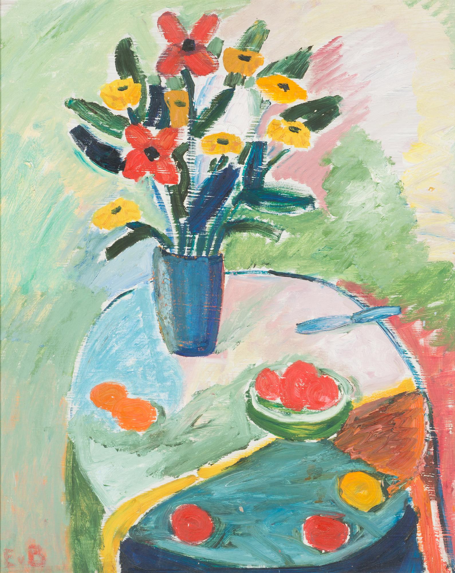 Eero von Boehm, oil on board, signed.