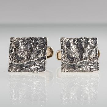 MANSCHETTKNAPPAR, silver, Turun Hopea, Åbo 1972.