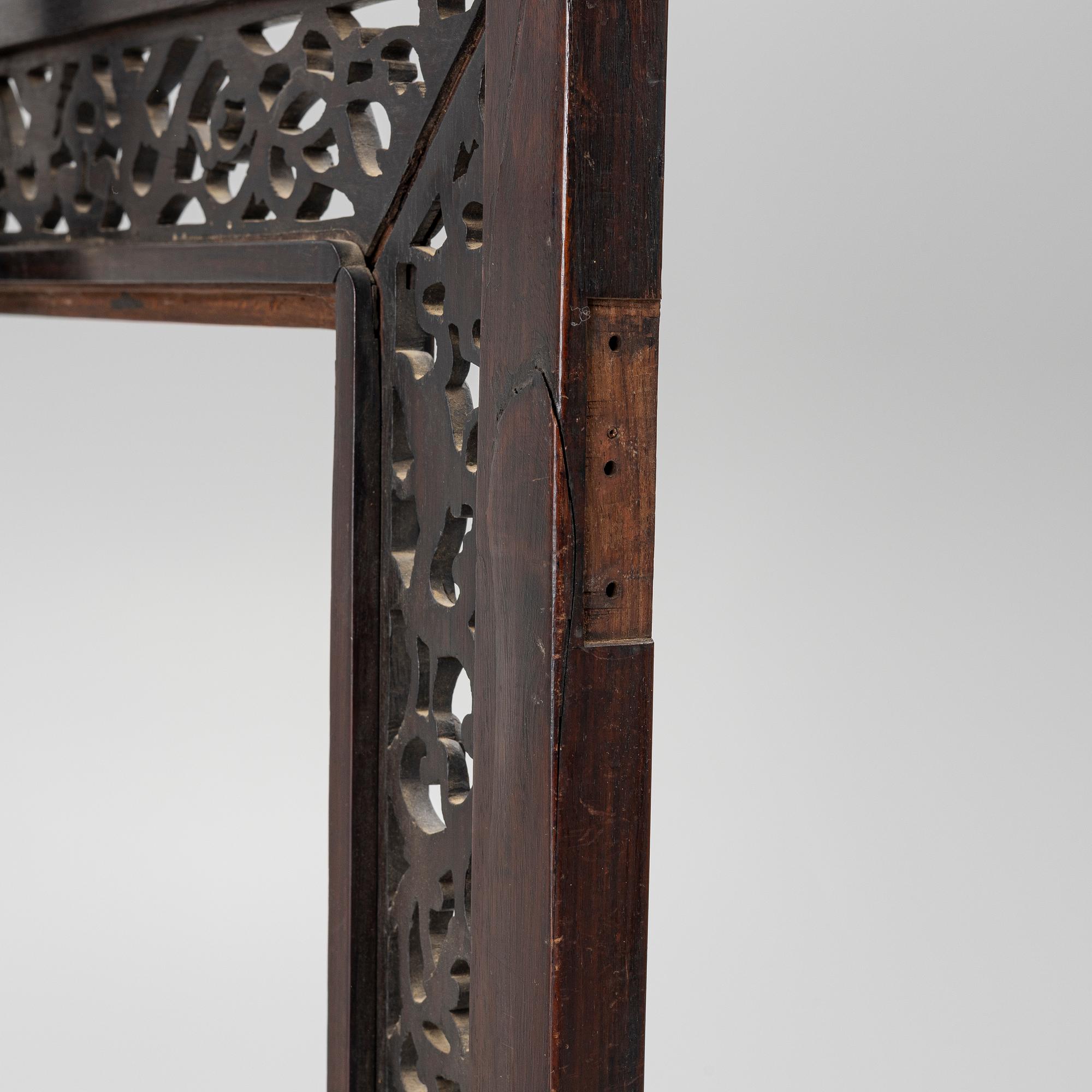 A pair of hardwood panels, China, 20th century.