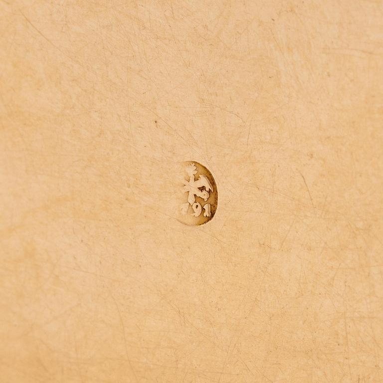 A Russian 14K gold box, 1791.